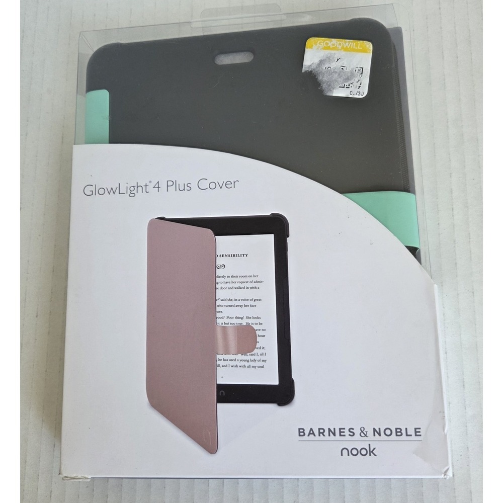 Nook GlowLight 4 Plus Book Cover With Magnetic Tab Mint Green Aqua NEW